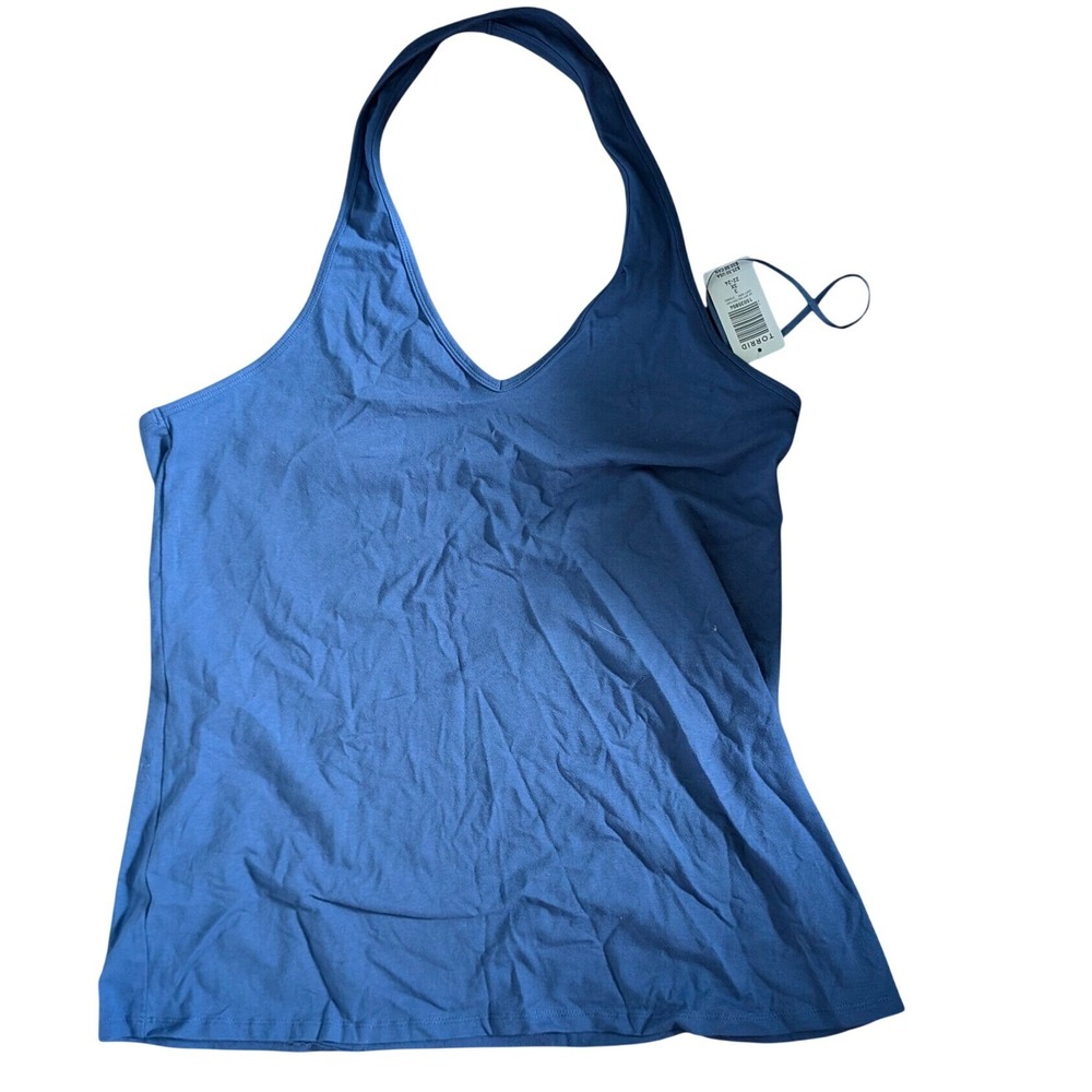 Torrid Navy Blue Halter Foxy Cami Tank Top Plus Size 3 3X 22-24 New 15035854